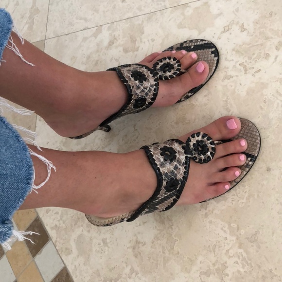 Jack Rogers Shoes - Kitten heel snakeskin JACK ROGERS SIZE 7